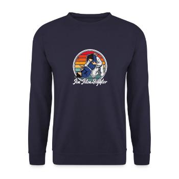 Brasilien Jiu Jitsu kampsport pige siger - Unisex sweater - marineblå - Foran - Alina (178cm) & Michal (187cm)