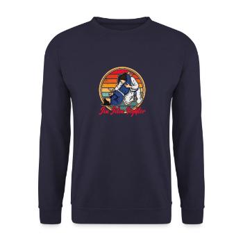 Brésil Jiu Jitsu Arts Martiaux Fille Dicton - Sweat-shirt Unisexe - marine - Devant - Alina (178cm) & Michal (187cm)