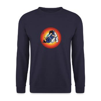 Jiu Jitsu Kampsport Piger BJJ Kampsport - Unisex sweater - marineblå - Foran - Alina (178cm) & Michal (187cm)