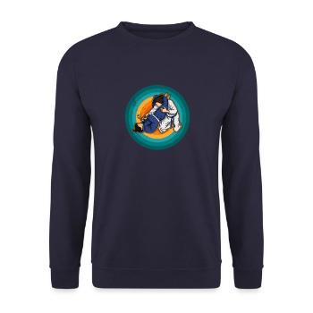 Jiu Jitsu Kampsport Piger BJJ Kampsport - Unisex sweater - marineblå - Foran - Alina (178cm) & Michal (187cm)