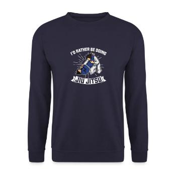 Martial artist BJJ Jiu Jitsu Martial Arts Sports - Unisex Sweatshirt - navy - Front - Alina (178cm) & Michal (187cm)