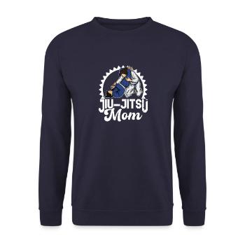 BJJ Jiu Jitsu Brésilien Filles Arts Martiaux - Sweat-shirt Unisexe - marine - Devant - Alina (178cm) & Michal (187cm)
