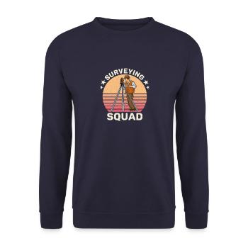 Geodesy Profession Surveyor Training - Unisex Sweatshirt - navy - Front - Alina (178cm) & Michal (187cm)