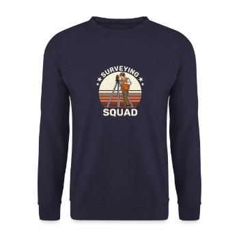 Geodesy Profession Surveyor Training - Unisex Sweatshirt - navy - Front - Alina (178cm) & Michal (187cm)