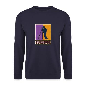 Surveyor Profession Surveying Surveyor - Unisex Sweatshirt - navy - Front - Alina (178cm) & Michal (187cm)