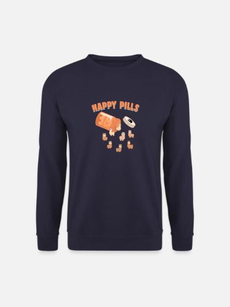 Happy Pills Alpaka Lustige Farm Tierliebhaber Humor - Unisex Pullover - Navy