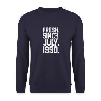 Juli 1990 Vintage - Unisex Pullover - Navy - Vorne - Alina (178cm) & Michal (187cm)