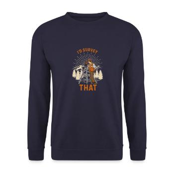 Geomatics Surveying Theodalite Profession - Unisex Sweatshirt - navy - Front - Alina (178cm) & Michal (187cm)