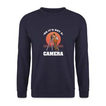 Surveyor profession Theodalite Geodesy - Unisex Sweatshirt - navy - Front - Alina (178cm) & Michal (187cm)