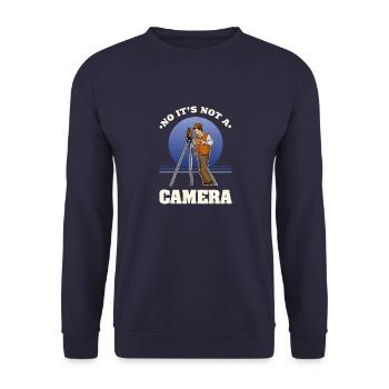 Surveyor profession Theodalite Geodesy - Unisex Sweatshirt - navy - Front - Alina (178cm) & Michal (187cm)