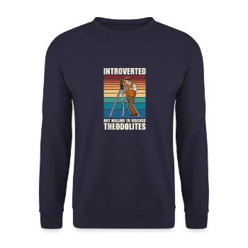 Geodesy Profession Training Surveyor - Unisex Sweatshirt - navy - Front - Alina (178cm) & Michal (187cm)