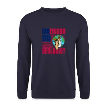 Geoscientists Geology Profession Geologist - Unisex Sweatshirt - navy - Front - Alina (178cm) & Michal (187cm)