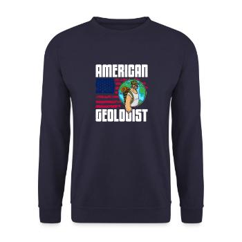 Geoscientists Geology Profession Geologist - Unisex Sweatshirt - navy - Front - Alina (178cm) & Michal (187cm)