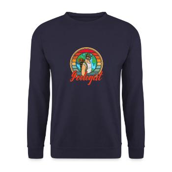 Géologue Rock Geology Profession Scientifique - Sweat-shirt Unisexe - marine - Devant - Alina (178cm) & Michal (187cm)