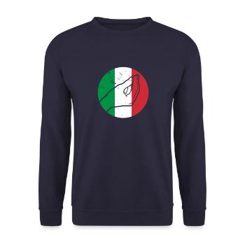 Italy Origin National colours Italian - Unisex Sweatshirt - navy - Front - Alina (178cm) & Michal (187cm)