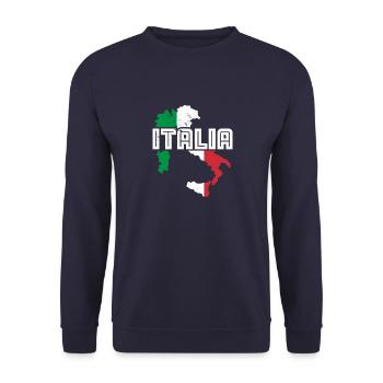 Italie Drapeau italien Couleurs nationales - Sweat-shirt Unisexe - marine - Devant - Alina (178cm) & Michal (187cm)