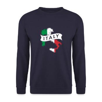 Italie Accueil Origine nationale Italiens - Sweat-shirt Unisexe - marine - Devant - Alina (178cm) & Michal (187cm)
