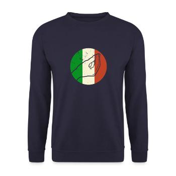 Italy Origin National colours Italian - Unisex Sweatshirt - navy - Front - Alina (178cm) & Michal (187cm)