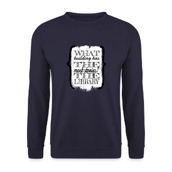 Green Comics Geek Art Book Keeper Chemise - Sweat-shirt Unisexe - marine - Devant - Alina (178cm) & Michal (187cm)