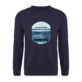Mallorca 2023 Party Hit Malle - Feiern, Bier, Spaß - Unisex Pullover - Navy - Vorne - Alina (178cm) & Michal (187cm)