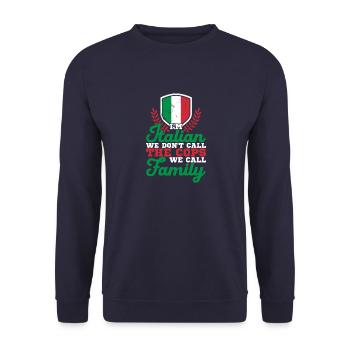Italie Patrie Rome Drapeau italien - Sweat-shirt Unisexe - marine - Devant - Alina (178cm) & Michal (187cm)