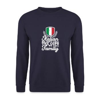 Italie Patrie Rome Drapeau italien - Sweat-shirt Unisexe - marine - Devant - Alina (178cm) & Michal (187cm)