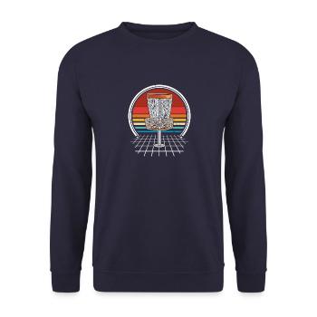 Disc Golfer Disc Golfer Sport Throwing - Unisex Sweatshirt - navy - Front - Alina (178cm) & Michal (187cm)
