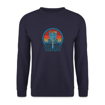 Disc Golfer Disc Golfer Sport Throwing - Unisex Sweatshirt - navy - Front - Alina (178cm) & Michal (187cm)