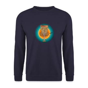 Discgolfer Frisbee Throwing Disc Throwing Sports - Unisex Sweatshirt - navy - Front - Alina (178cm) & Michal (187cm)