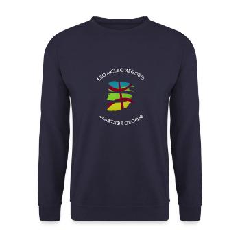 kabyle T-shirt graffiti Le Printemps berbère - Sweat-shirt Unisexe - marine - Devant - Alina (178cm) & Michal (187cm)
