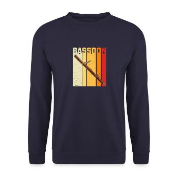 Musiker Musik Orchester Fagott Bassoon - Unisex Pullover - Navy - Vorne - Alina (178cm) & Michal (187cm)
