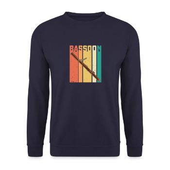 Musiker Musik Orchester Fagott Bassoon - Unisex Pullover - Navy - Vorne - Alina (178cm) & Michal (187cm)