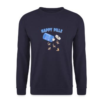 Happy Pills Sugar Bears Funny Sugar Gliders Lover - Unisex Sweatshirt - navy - Front - Alina (178cm) & Michal (187cm)