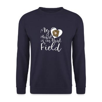 Catcher Handschuhe Baseball Sport Pitcher - Unisex Pullover - Navy - Vorne - Alina (178cm) & Michal (187cm)