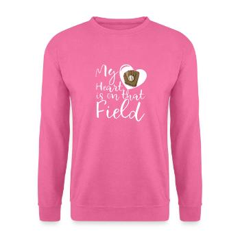 Catcher Handschuhe Baseball Sport Pitcher - Unisex Pullover - Pink - Vorne