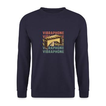 Vibraphon Marimba Musikinstrument Musik - Unisex Pullover - Navy - Vorne - Alina (178cm) & Michal (187cm)