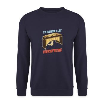 Vibraphone Percussion Marimba Musiker - Unisex Pullover - Navy - Vorne - Alina (178cm) & Michal (187cm)