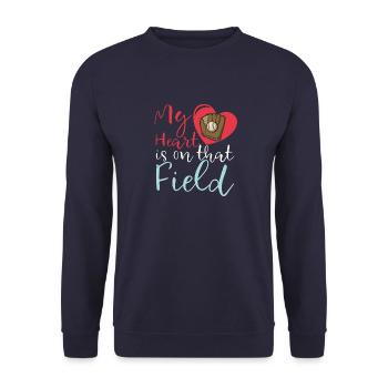 Catcher Handschuhe Baseball Sport Pitcher - Unisex Pullover - Navy - Vorne - Alina (178cm) & Michal (187cm)