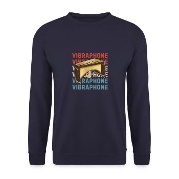 Vibraphon Marimba Musikinstrument Musik - Unisex Pullover - Navy - Vorne - Alina (178cm) & Michal (187cm)
