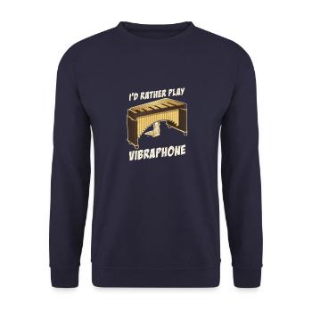 Vibraphone Percussion Marimba Musiker - Unisex Pullover - Navy - Vorne - Alina (178cm) & Michal (187cm)