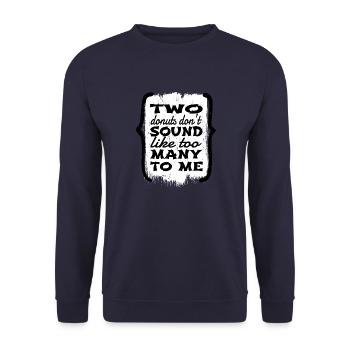 Costume Cycling Bookworm Contentwriter Writing - Unisex Sweatshirt - navy - Front - Alina (178cm) & Michal (187cm)