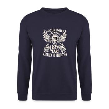 89 ans anniversaire jour spécial cradle festival dictons - Sweat-shirt Unisexe - marine - Devant - Alina (178cm) & Michal (187cm)