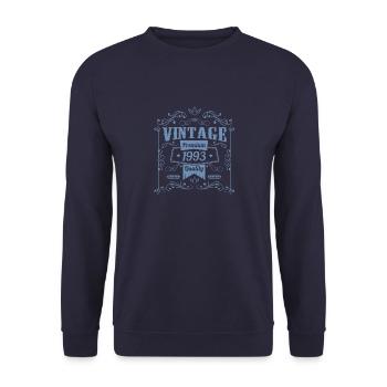 1993 Geburtstag Geburtstag Vintage Sprüche - Unisex Pullover - Navy - Vorne - Alina (178cm) & Michal (187cm)