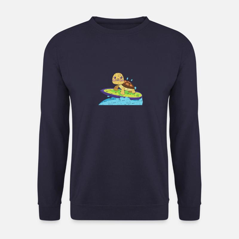 Turtle on surfboard - Unisex Sweatshirt - navy