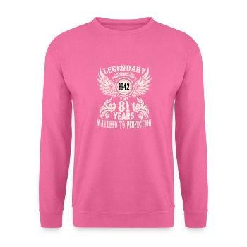 81 Jahre Geburtstag Ehrentag Wiegenfest Sprüche - Unisex Pullover - Pink - Vorne