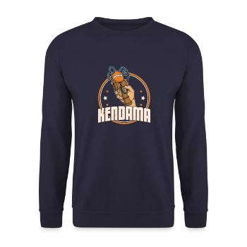 Japanese Toy Kendama Play Kids - Unisex Sweatshirt - navy - Front - Alina (178cm) & Michal (187cm)