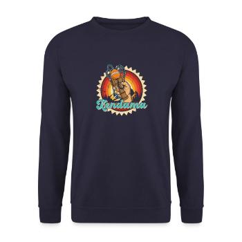 Japan Toys Japanese Kendama Game - Unisex Sweatshirt - navy - Front - Alina (178cm) & Michal (187cm)