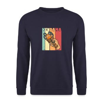Kendama Game Mug Japan Kids Toys - Unisex Sweatshirt - navy - Front - Alina (178cm) & Michal (187cm)