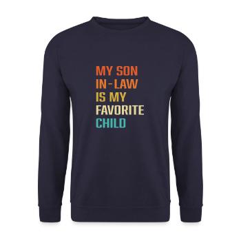 Mon gendre est mon enfant préféré - Sweat-shirt Unisexe - marine - Devant - Alina (178cm) & Michal (187cm)