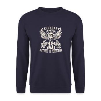 49 ans anniversaire jour spécial berceau festival dictons - Sweat-shirt Unisexe - marine - Devant - Alina (178cm) & Michal (187cm)